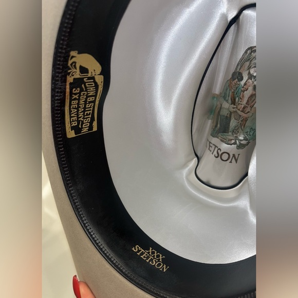 stetson 3x 1968 beaver cowboy hat Vintage With Original Receipt And Note - Picture 8 of 9